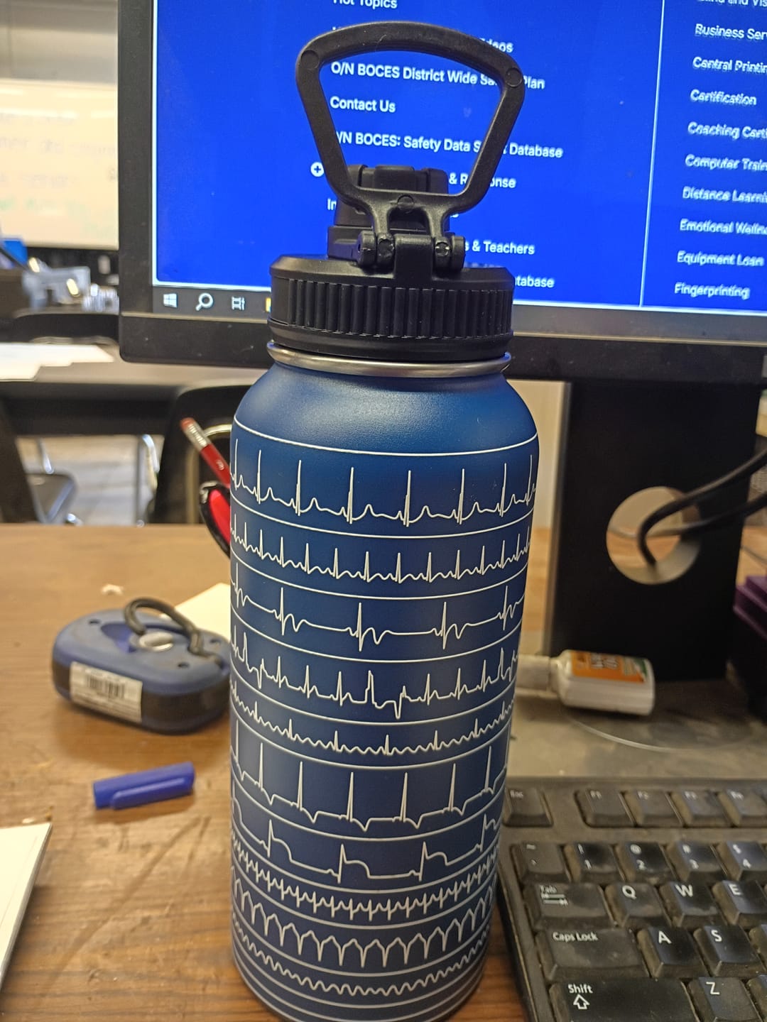 Customer photo review of EKG Water Bottle (32oz)