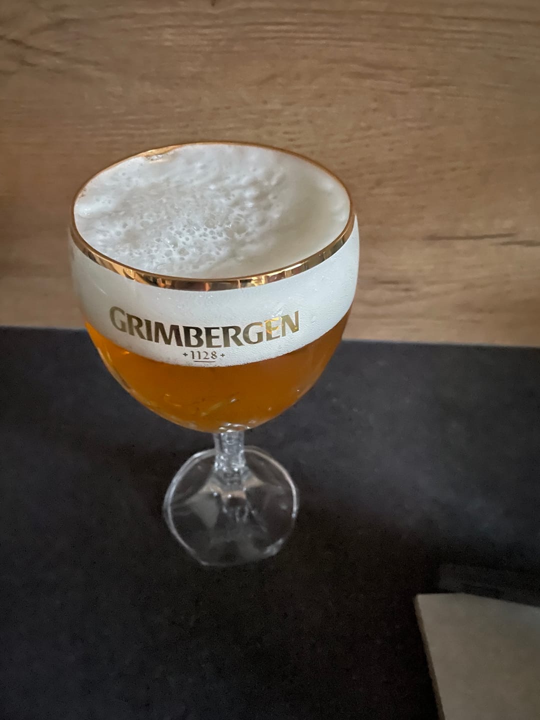 Customer photo review of Grimbergen Bierglazen op Voet - 330 ml - 6 stuks