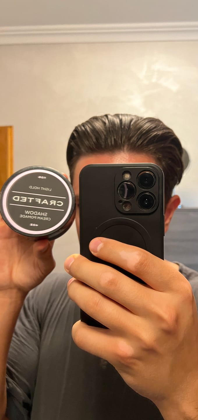 Customer photo review of TheSalonGuy SHADOW Styling Pomade – Cream-Based Control – 4oz