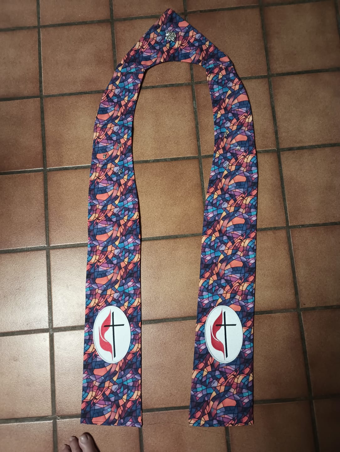 Customer photo review of Colorful Stained Glass Fabric