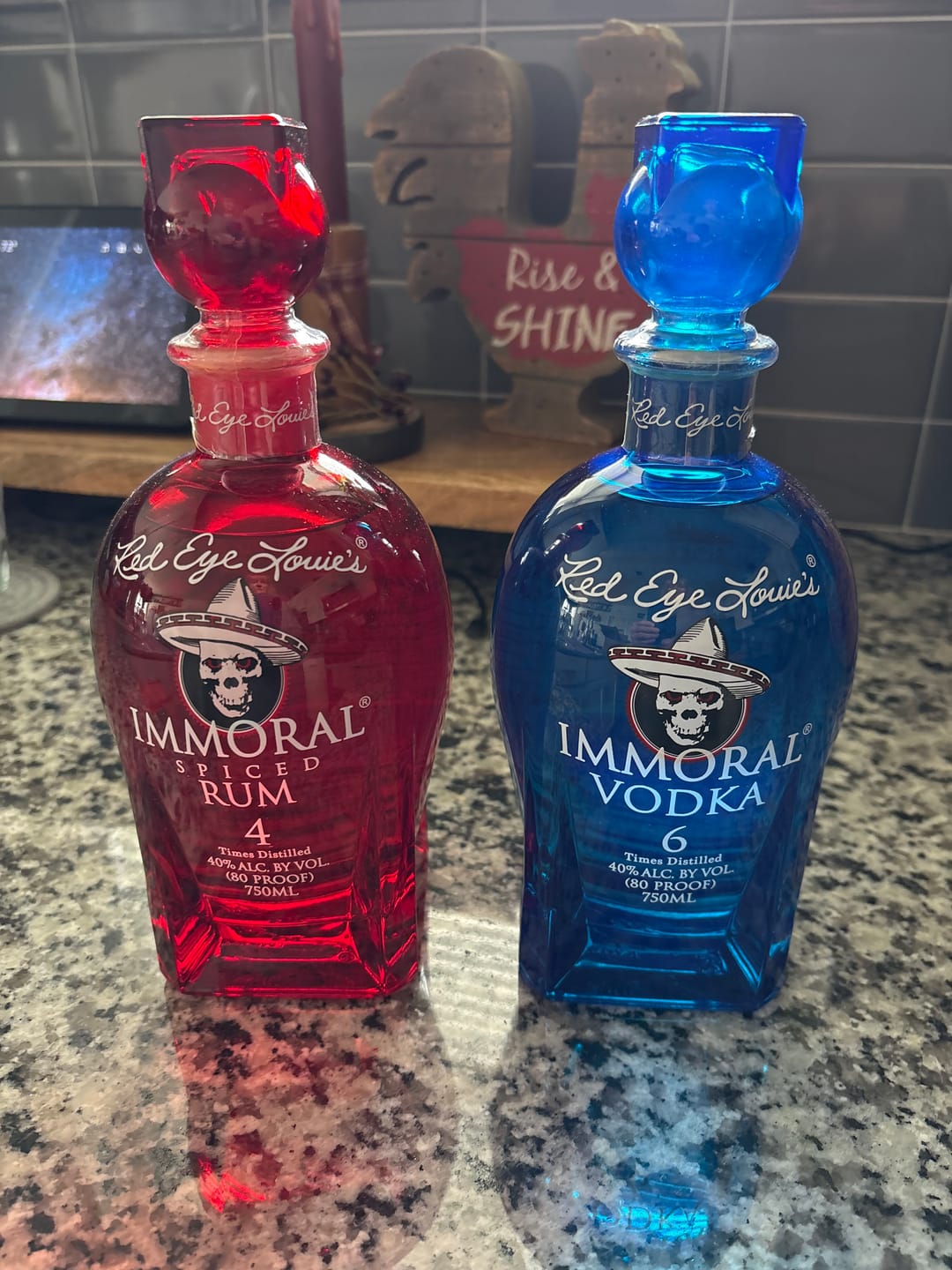 Customer photo review of Red Eye Louie's Immoral Vodka
