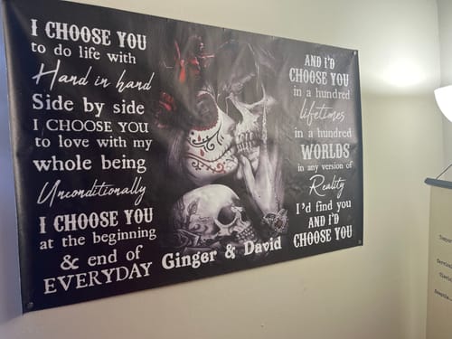Customer photo review of Personalized Poster For Couple Sugar Skull I Choose You