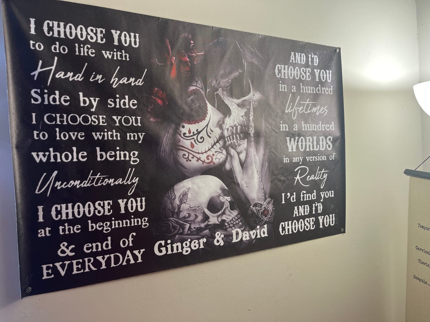 Customer photo review of Personalized Poster For Couple Sugar Skull I Choose You