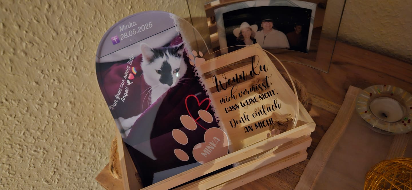 Customer photo review of Wenn du mich vermisst - Individuelles Glasherz
