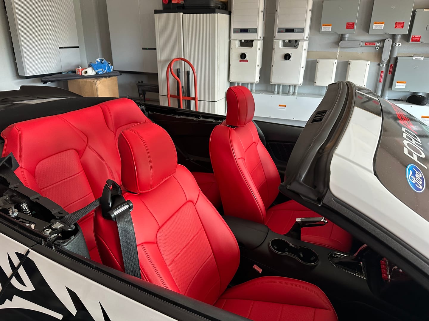Customer photo review of 2015+ Ford Mustang Convertible Custom Seat Covers