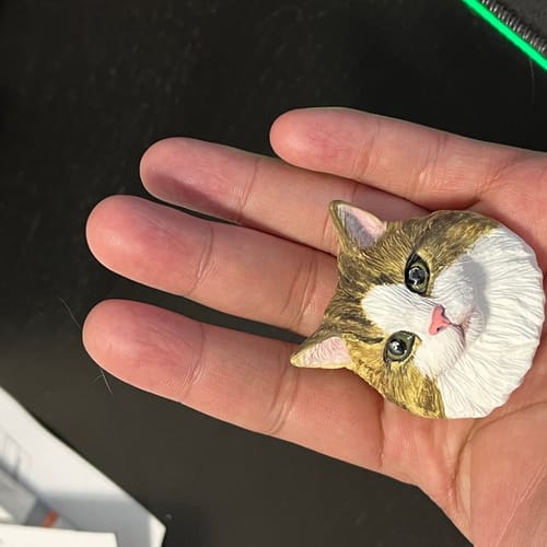 Customer photo review of Personalized Custom Pet Keychain/Magnet