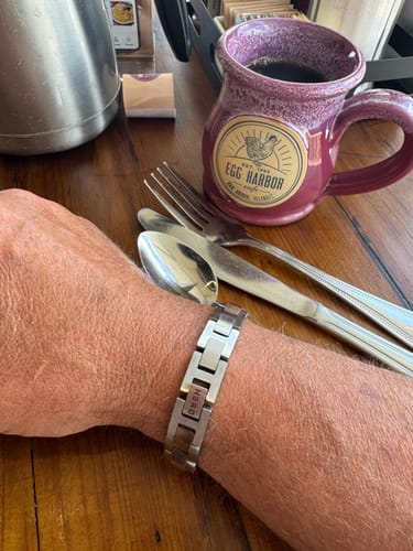 Customer photo review of Bowie Frontiersman Bracelet - Helps Pair Veterans With A Service Dog Or Shelter Dog