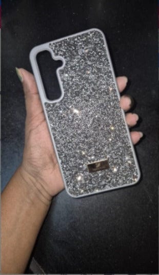 Customer photo review of Premium Luxury Branded Rhinestone Diamond Glitter iPhone Samsung Silicone Case