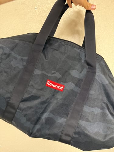 Customer photo review of "BLACK CAMO" Duffle Bag