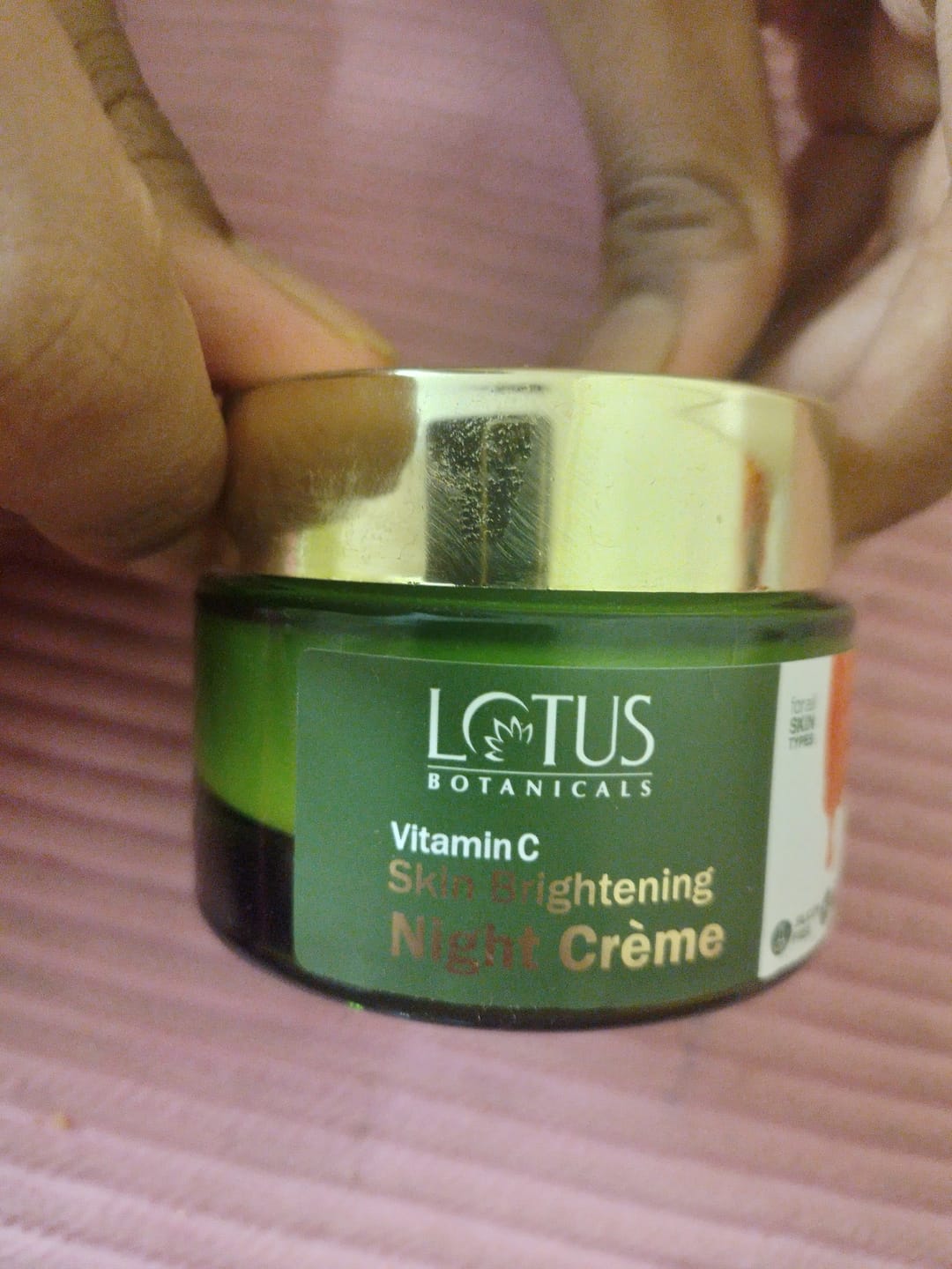 Customer photo review of Vitamin C Skin Brightening Night Crème