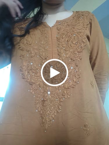 Customer video review of Purple Rayon mukaish Long Kurta