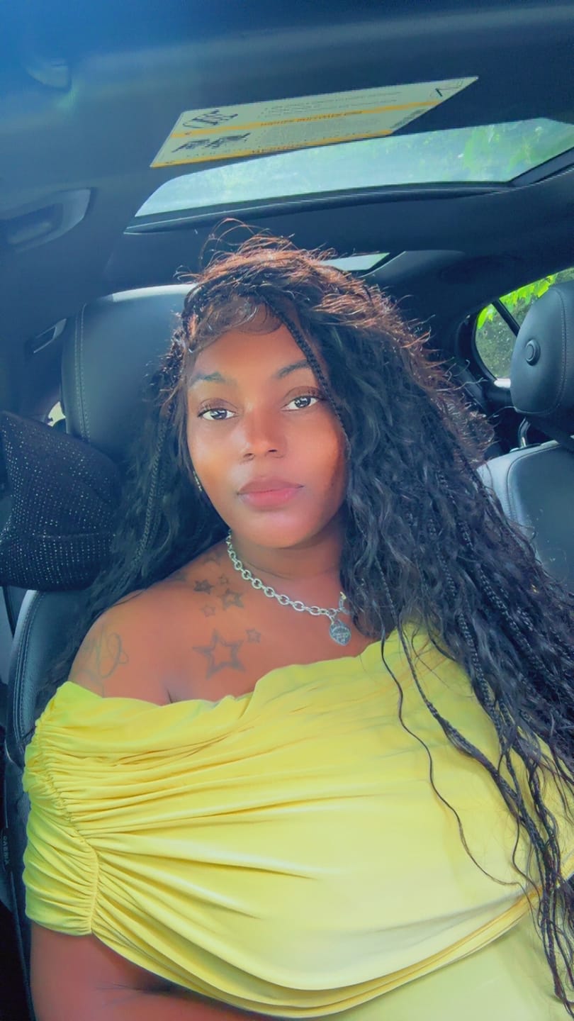 Customer photo review of Bohemian Knotless Water Wave Wig (100% Human Hair Lace & Curls) Black Color