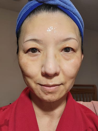 Customer photo review of Collagen Night Wrapping Mask