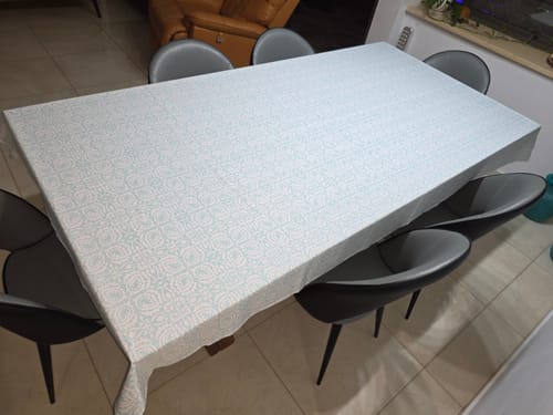 Customer photo review of מפת שולחן בריק מנטה