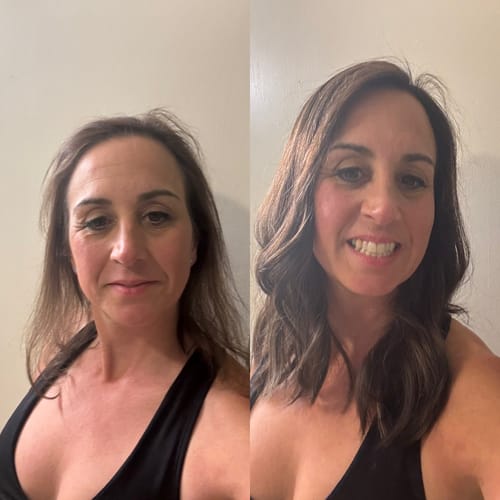 Customer photo review of COCOA BUTTER // LACE TOPPER // 16 INCHES // 8x8 CAP