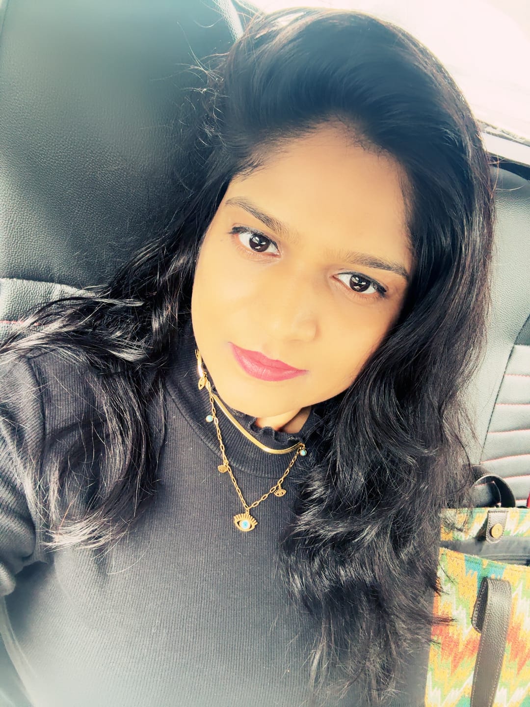 Customer photo review of Evil-eye Cascade Necklace