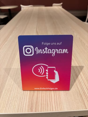 Customer photo review of Instagram Aufsteller