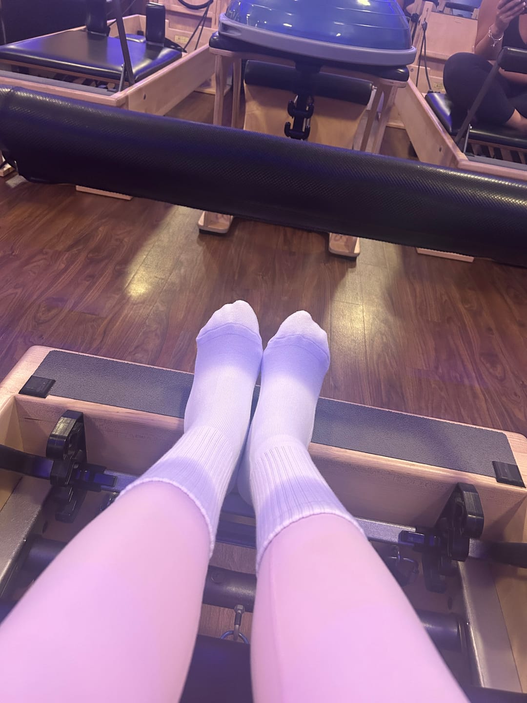 Customer photo review of PILA Plain Best White Grip Socks