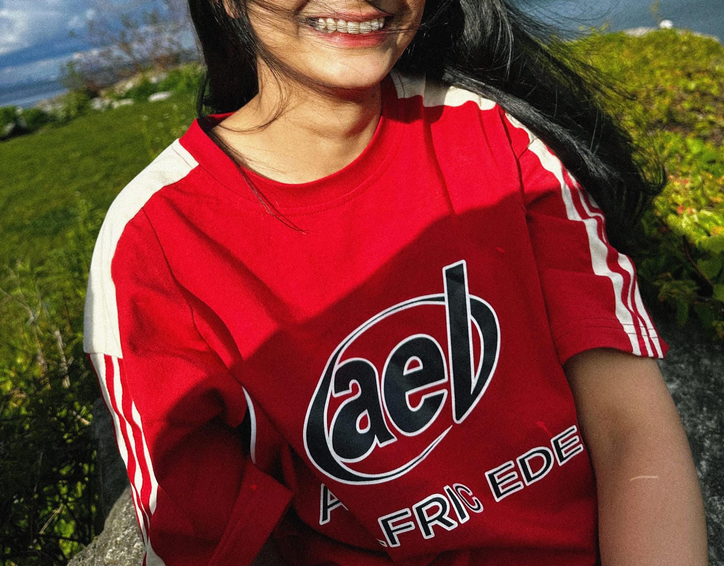 Customer photo review of Aelfric Eden Color Block Speedway Tee