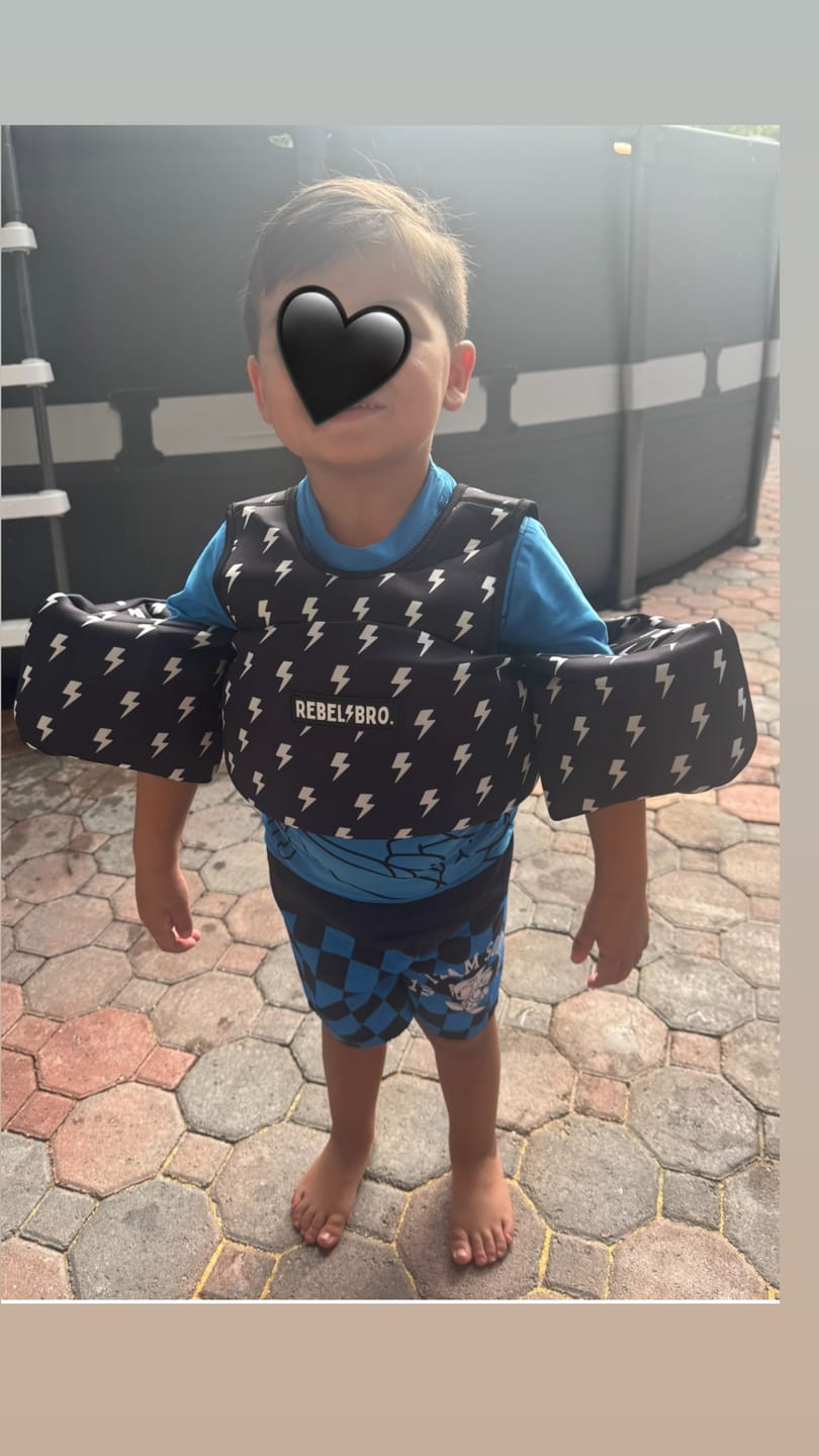 Customer photo review of Neoprene Kids Arm Float in Jagger