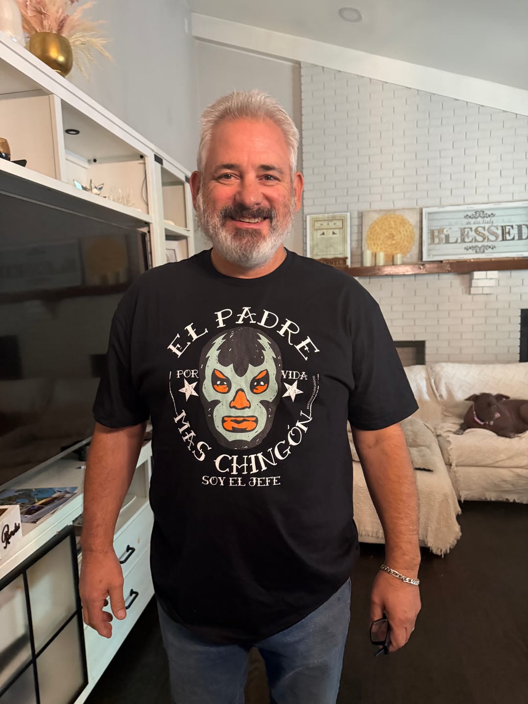Customer photo review of El Padre Mas Chingon OG T-Shirt