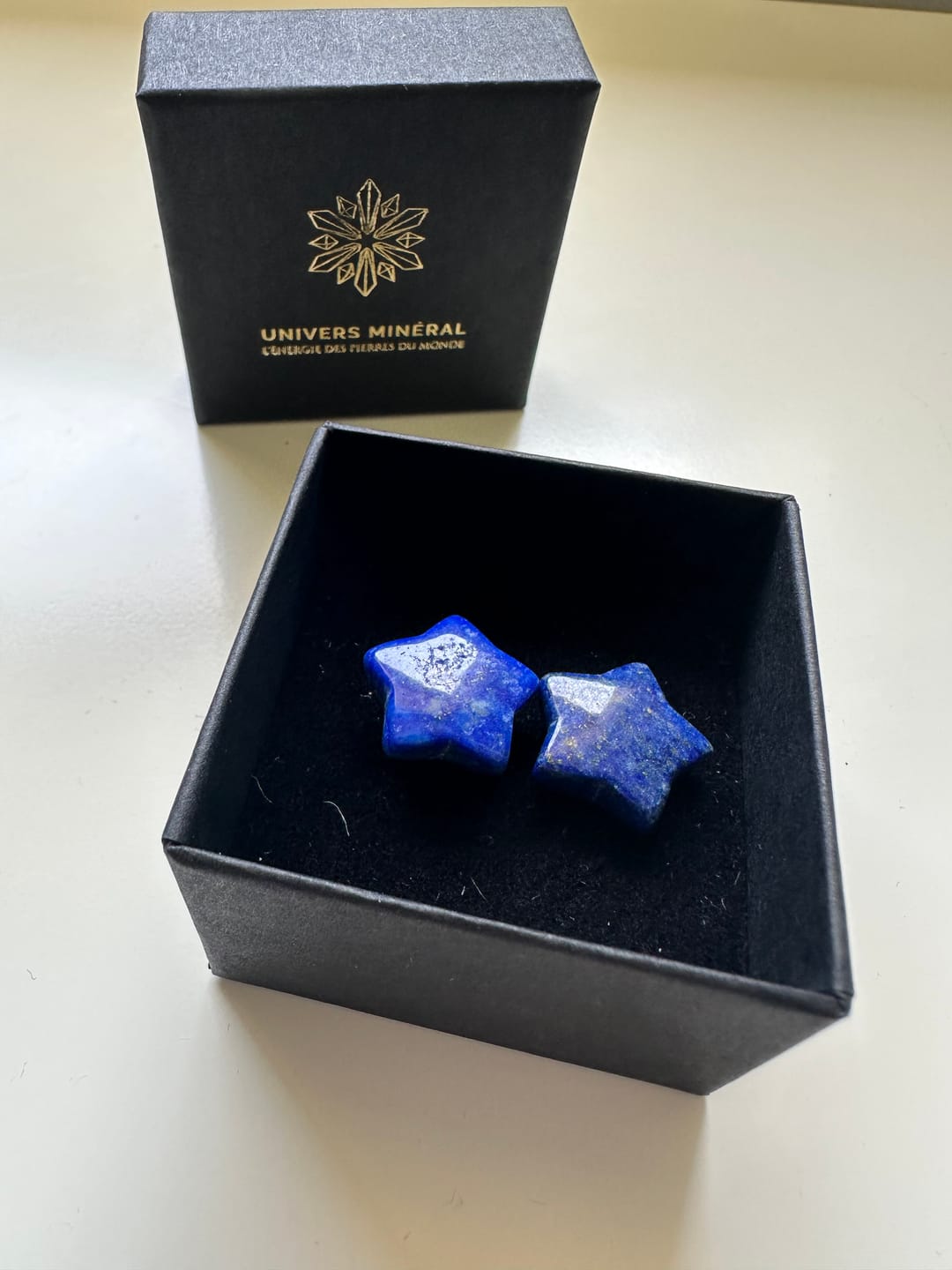 Customer photo review of Boucles d'oreilles Lapis Lazuli "Oratrice"