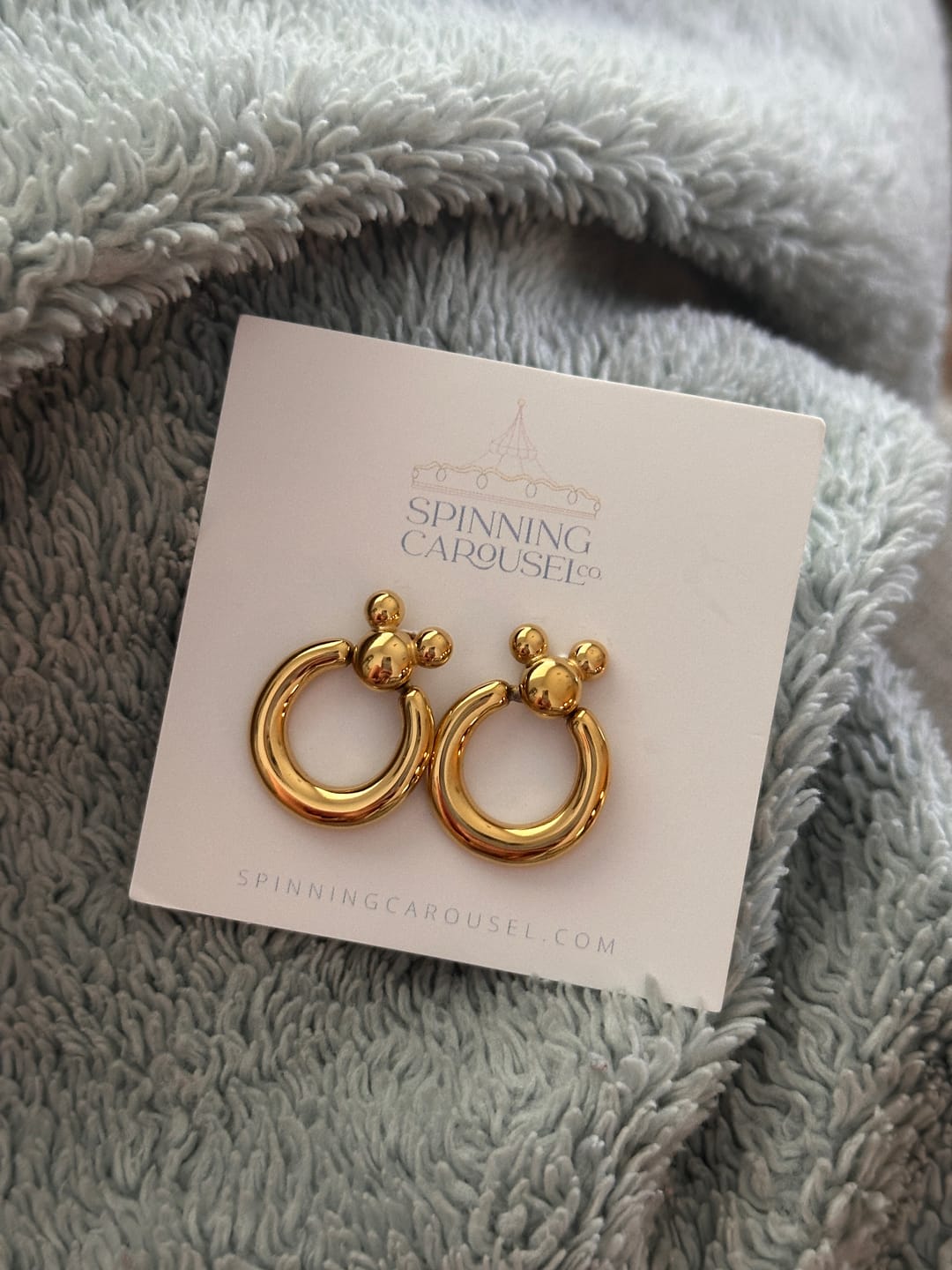 Customer photo review of Leader of the Club Earrings