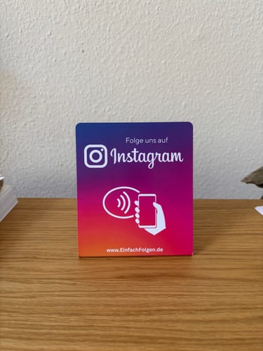 Customer photo review of Instagram Aufsteller