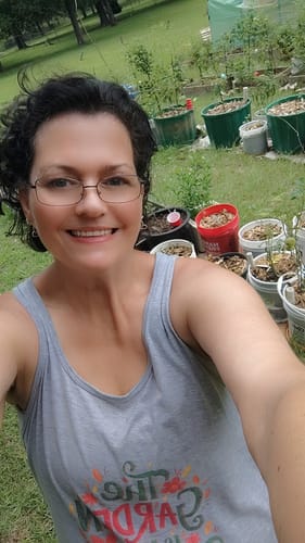 Customer photo review of The Garden Is My Therapy Graphic Tank Top