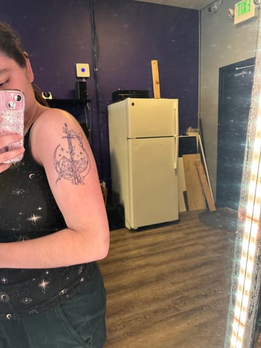 Customer photo review of Painless Tattoo Numbing Cream