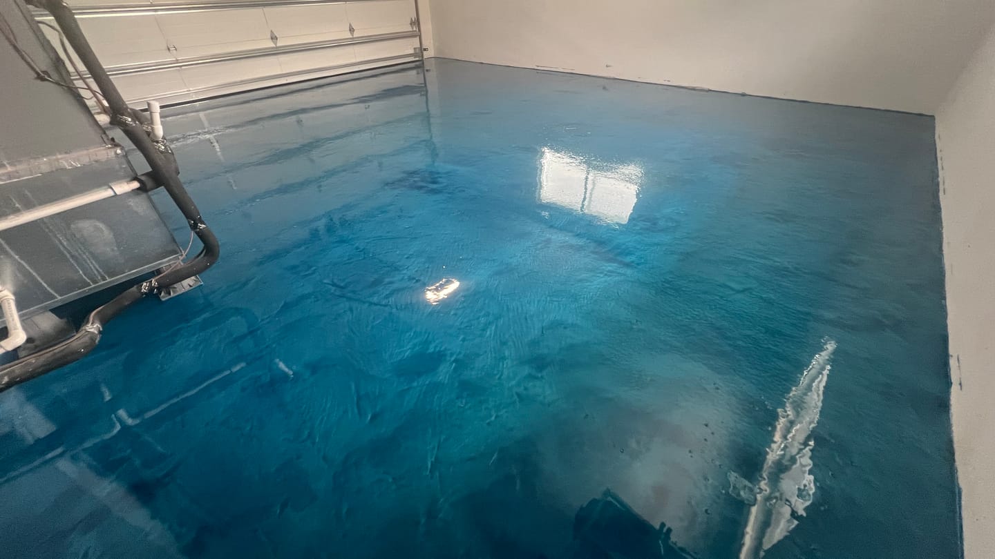Customer photo review of Epoxy Floor Kit - Rockhard USA Clear 3 Gal. Kit