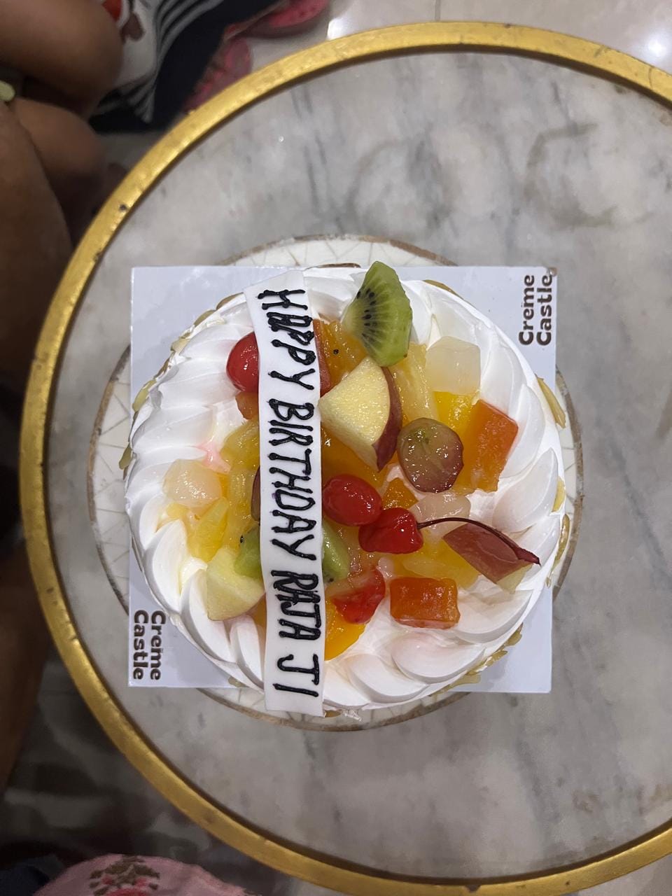 Customer photo review of Fresh Fruit Cake
