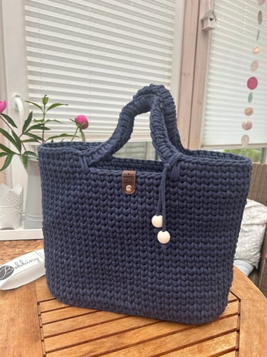 Customer photo review of Label-Set "Handmade With Love" Kunstleder Label für Häkelkörbe, Label aus Kunstleder - CS0050