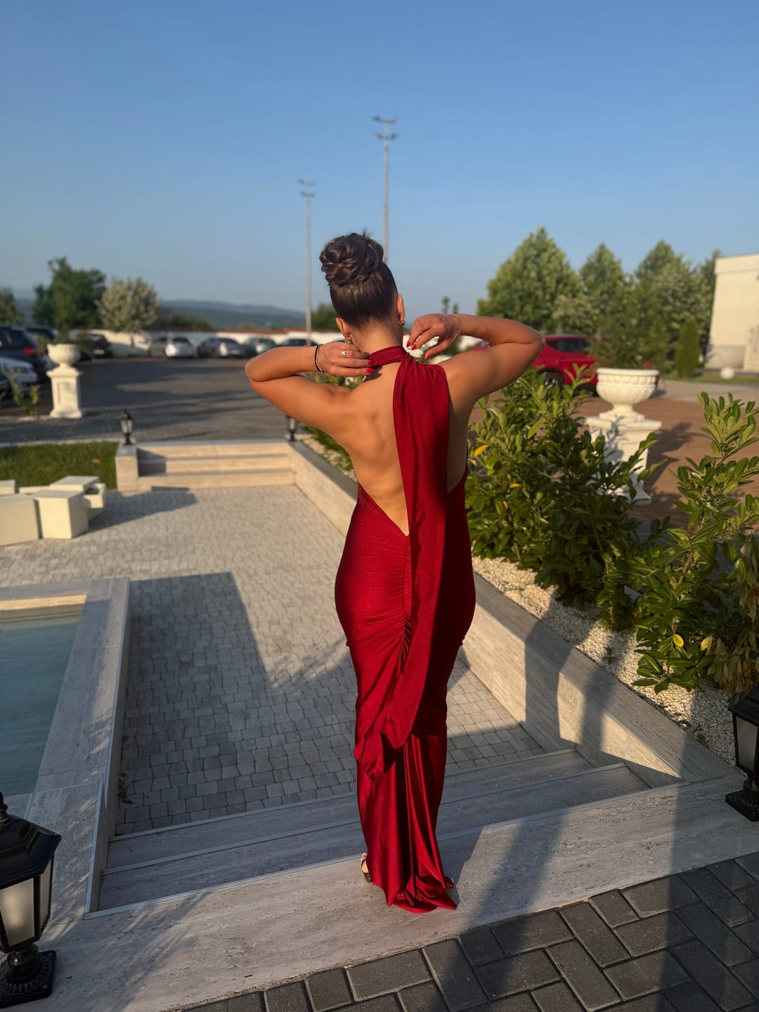Customer photo review of WET DRESS WINE RED