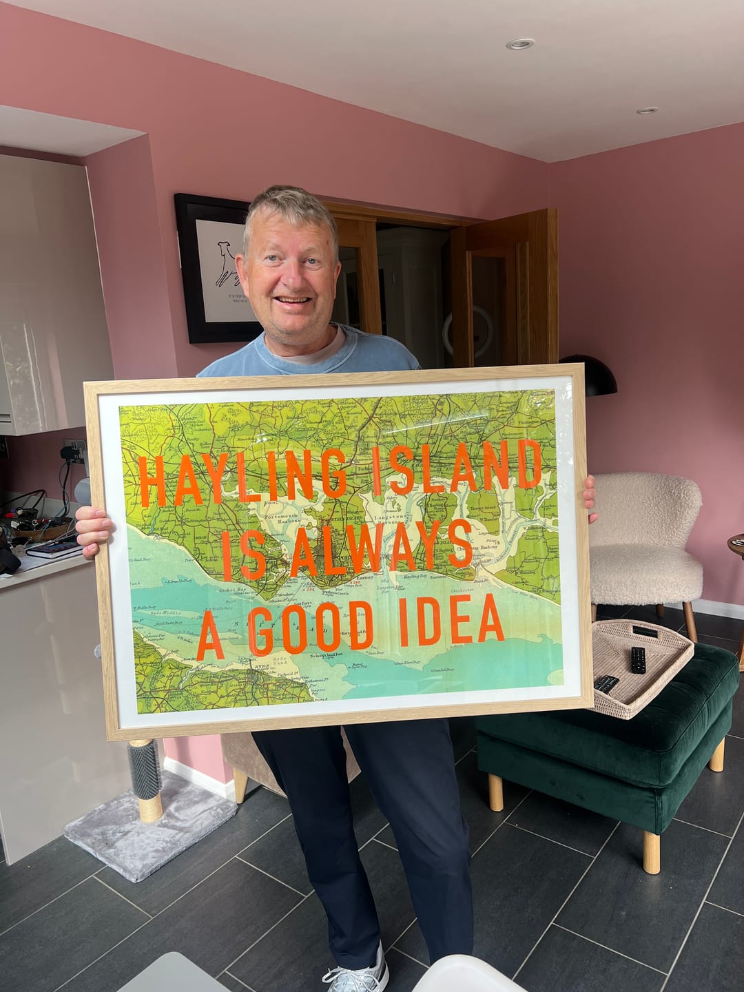 Customer photo review of Custom Pop Art Map Print (Any Location)