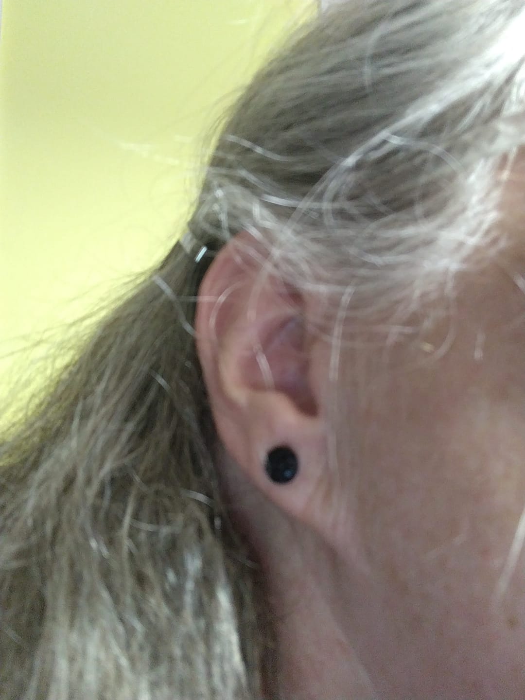 Customer photo review of Faux Pearl Studs Hypoallergenic Earrings for Sensitive Ears Made with Plastic Posts