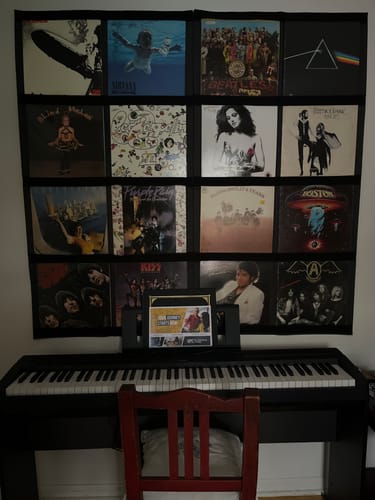 Customer photo review of 12" Vinyl Record Display Frame - LP Wall Storage