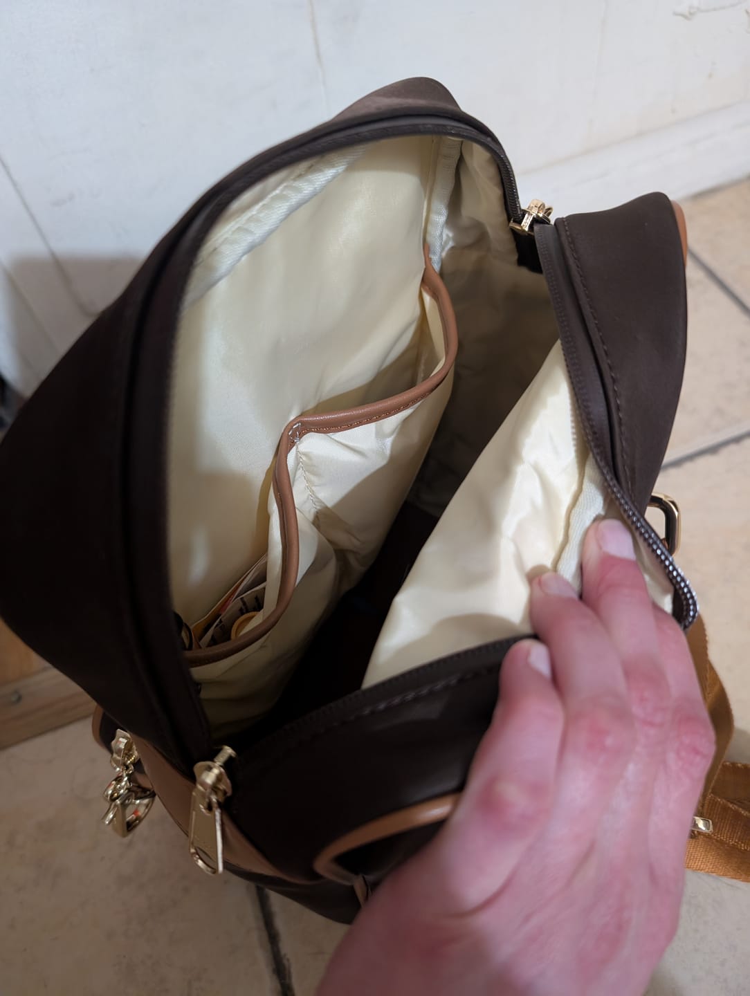 Customer photo review of Carmel Convertible Backpack and Crossbody