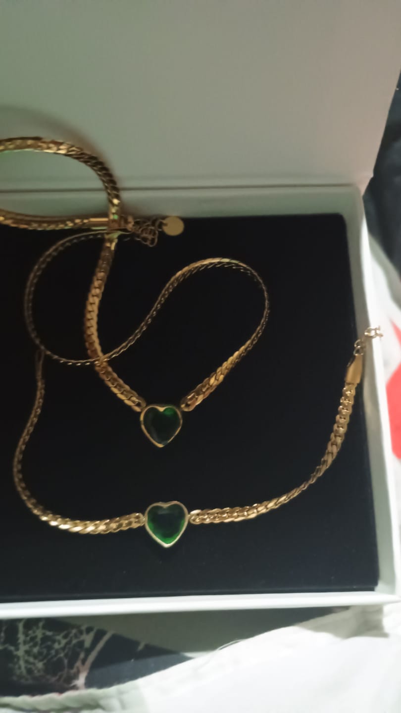 Customer photo review of Set bratara + colier Havana Verde