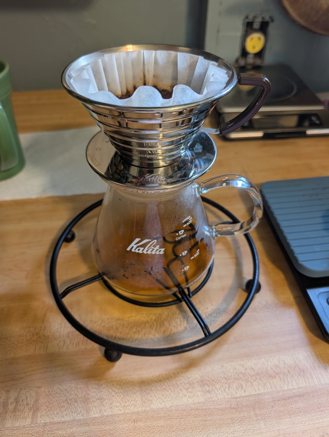Customer photo review of Kalita Wave 185 Coffee Pour Over Kit - Stainless Steel