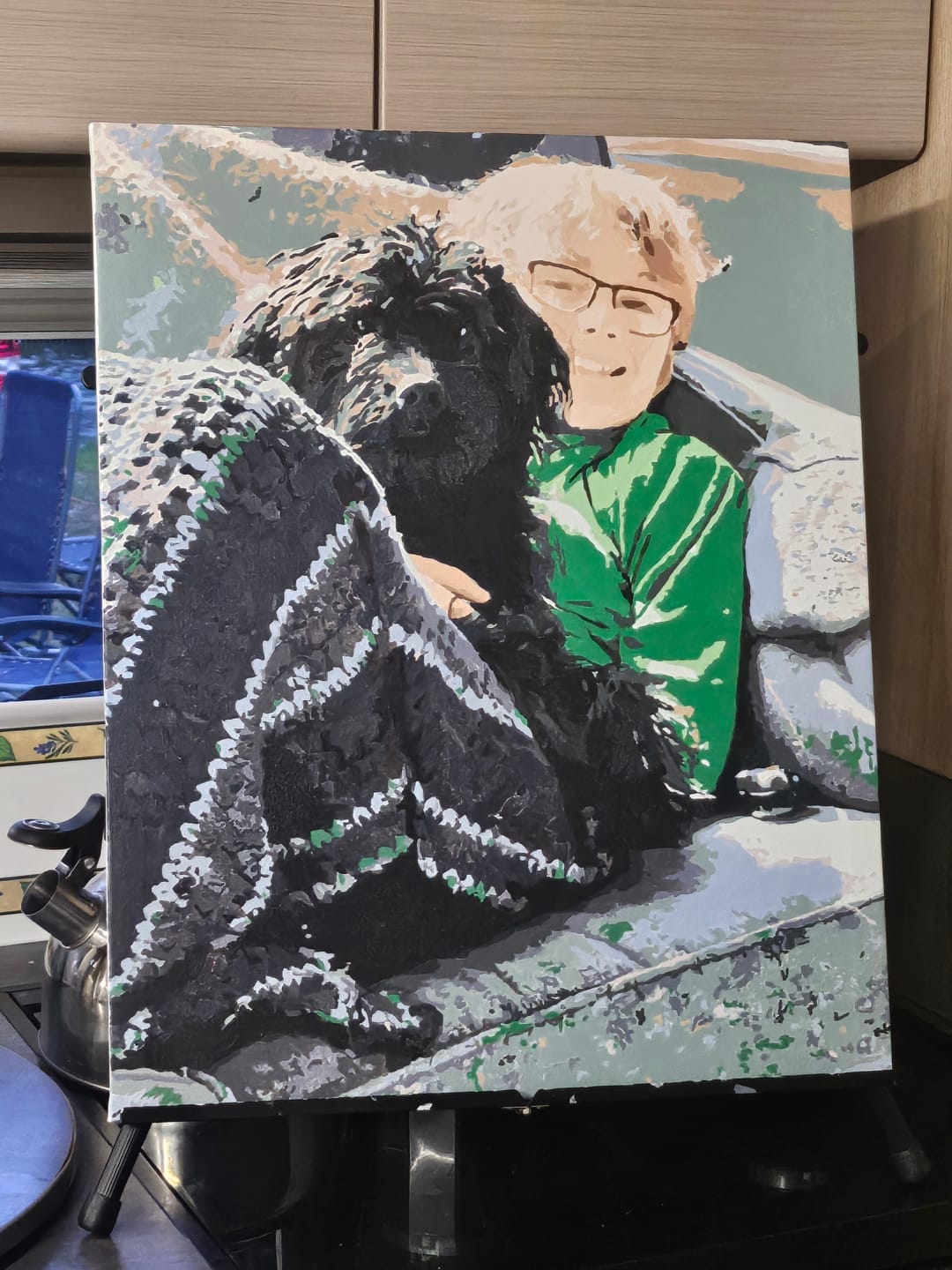 Customer photo review of Custom Paint by Numbers Kit