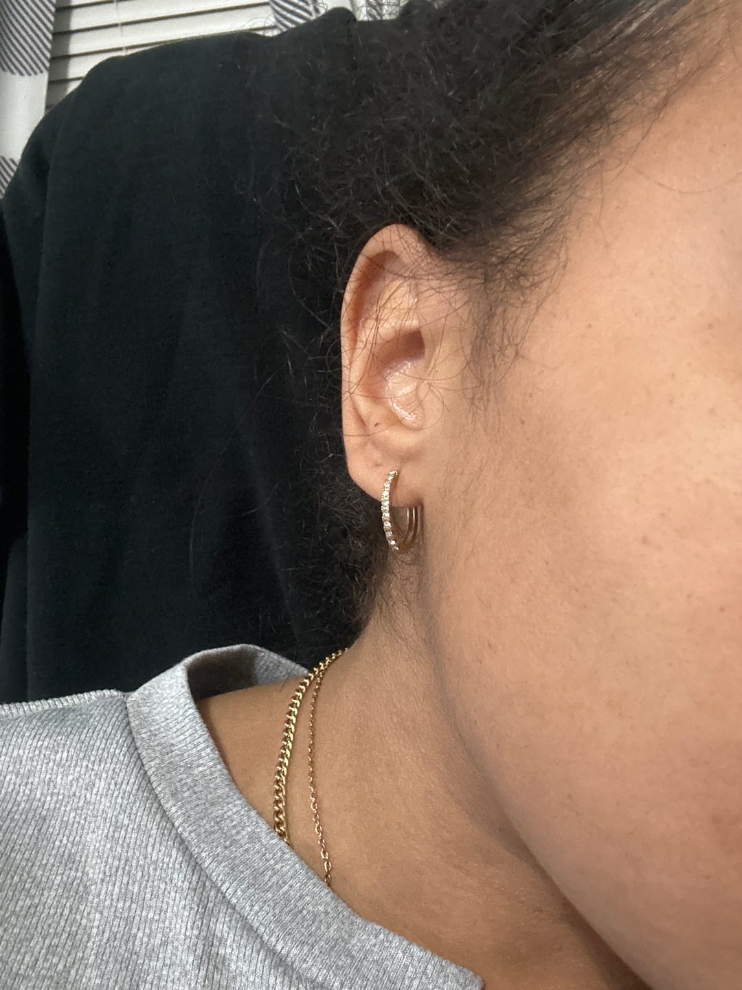 Customer photo review of Iced Eternity Earrings