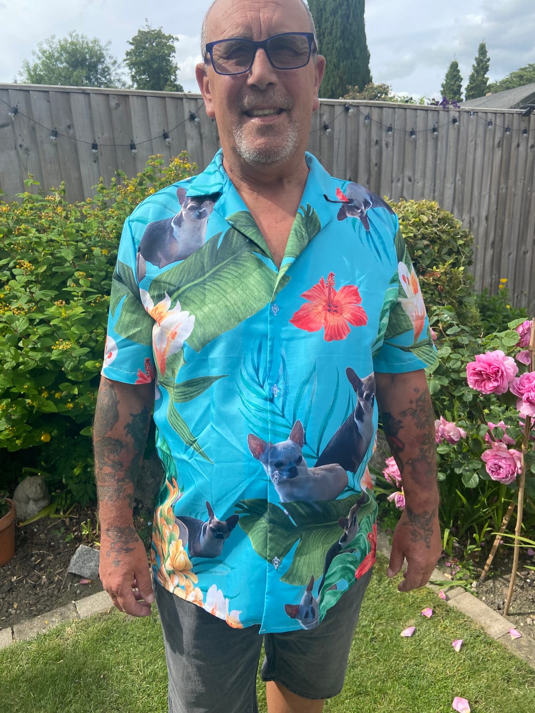 Customer photo review of Your photo - Personalised Hawaiian Shirt