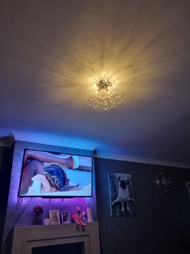 Customer photo review of Modern Beaded Sputnik Flush Mount Ceiling Light