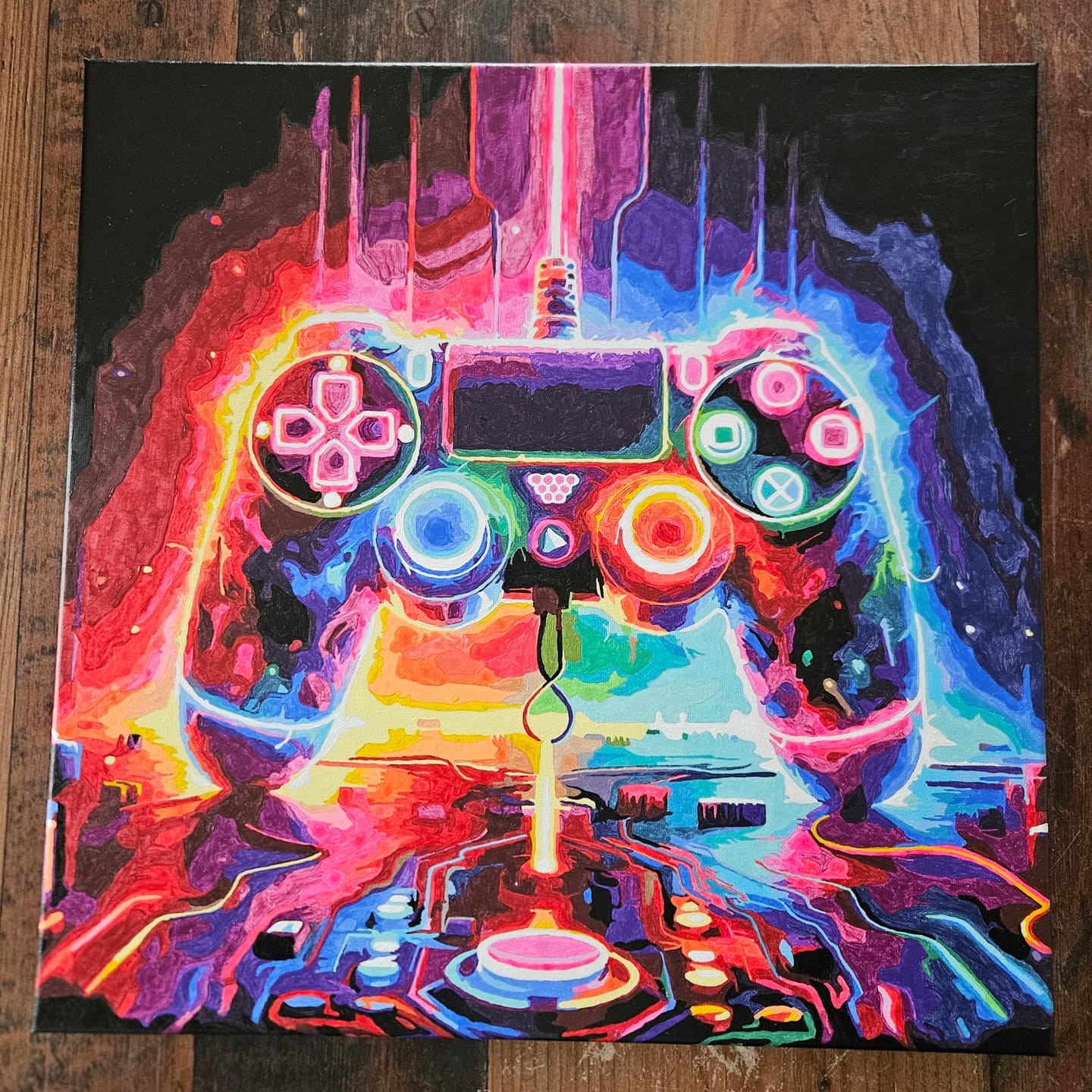 Customer photo review of Malen nach Zahlen - Neon-Symphonie des Spiels