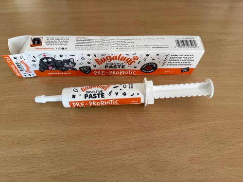 Customer photo review of Bugalugs Pre & Probiotic Digestive Paste for Dogs & Cats (30ml)
