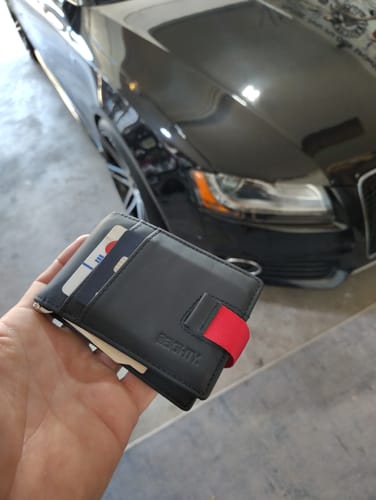 Customer photo review of 80Eighty® Matte Black Leather Wallet