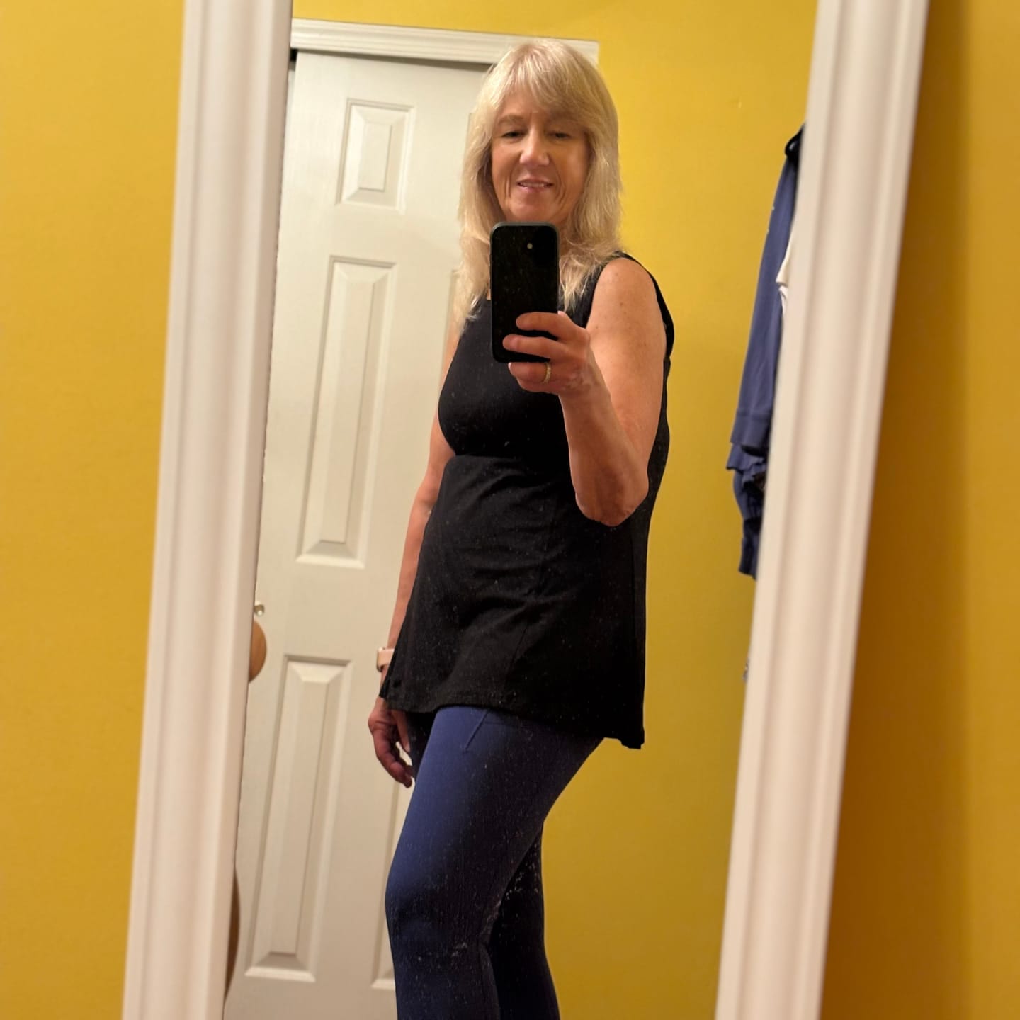 Customer photo review of Anti-Muffin-Top Flowy Tank Top