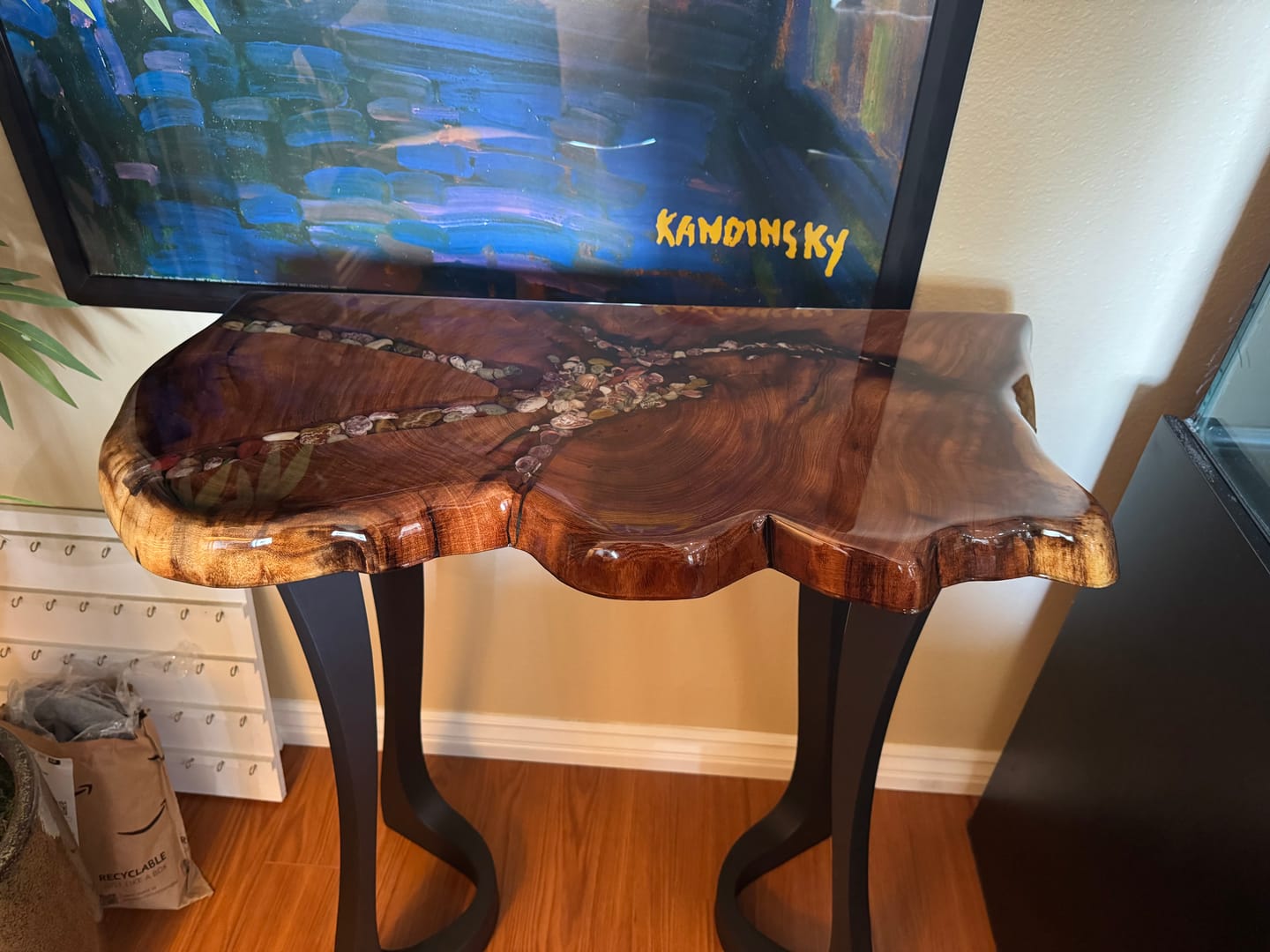 Customer photo review of Counter Table Legs 605 Uzar 34H for Live Edge Tabletop