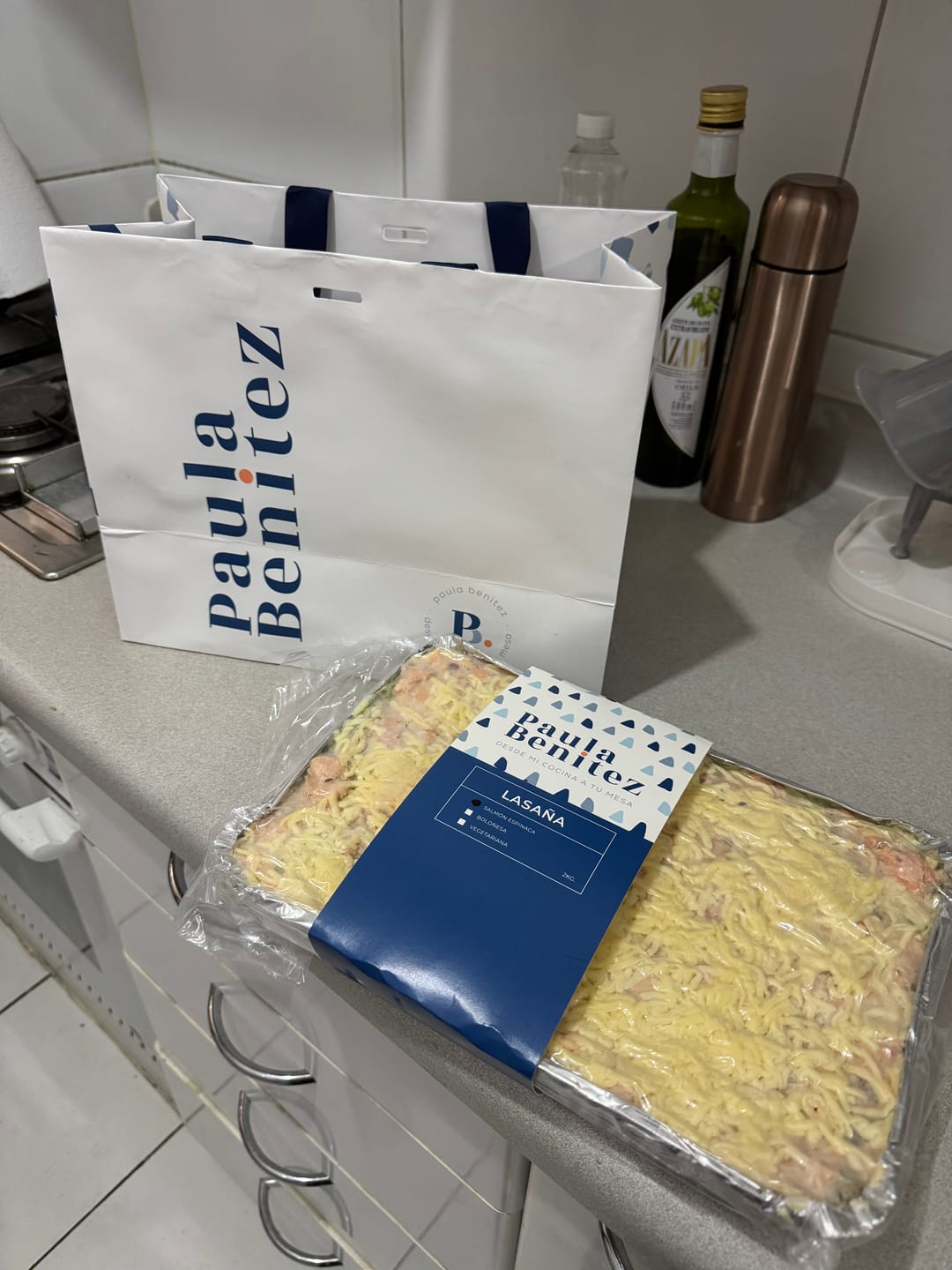 Customer photo review of Lasaña salmón espinaca
